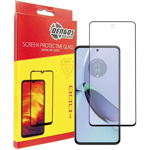Стекло защитное Dengos Motorola G84 (black) (TGFG-327) – DENGOS