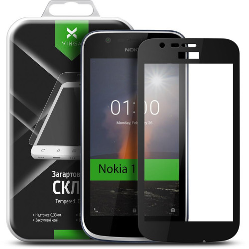 Стекло защитное Vinga для Nokia 1 Black (VTPGS-N1B) – Vinga