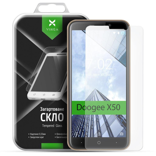 Стекло защитное Vinga для Doogee X50 (VTPGS-DX50L) – Vinga