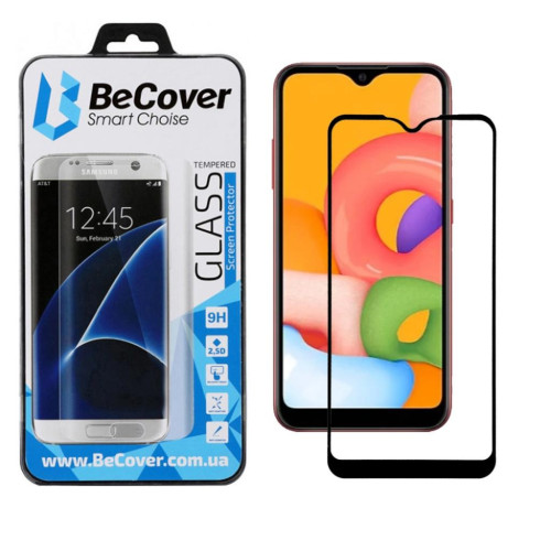 Стекло защитное BeCover Samsung Galaxy A01 SM-A015 Black (704666) – BeCover
