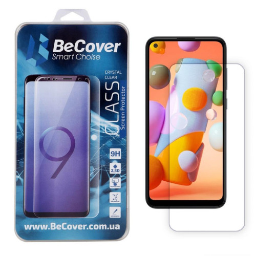 Скло захисне BeCover Samsung Galaxy A11 SM-A115 Crystal Clear Glass (704842) – BeCover