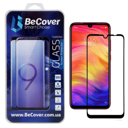Скло захисне BeCover Full Glue & Cover Xiaomi Redmi Note 7 Black (703190) – BeCover