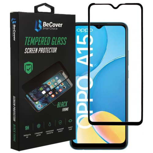 Скло захисне BeCover OPPO A15s Black (706087) – BeCover (вид 2)