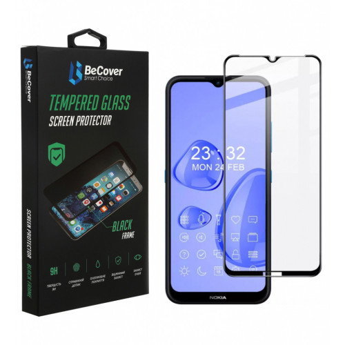 Скло захисне BeCover Nokia 1.4 Black (706902) – BeCover