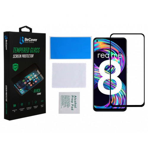 Скло захисне BeCover Realme 8 / 8 Pro Black (706684) – BeCover (вид 2)