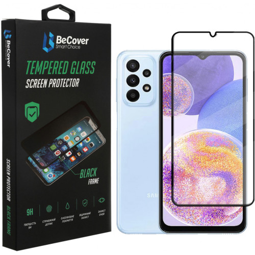 Скло захисне BeCover Samsung Galaxy A23 SM-A235 Black (707355) – BeCover