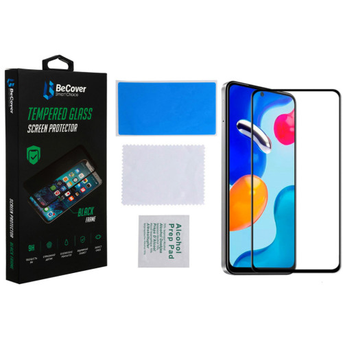 Стекло защитное BeCover Xiaomi Redmi Note 11S 5G / Redmi Note 11T 5G Black (707500) – BeCover