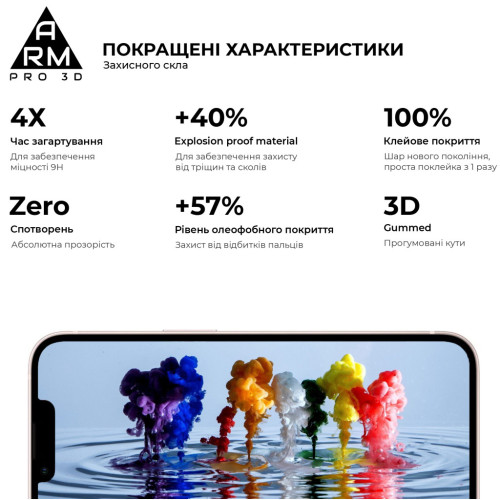 Стекло защитное Armorstandart Pro 3D Apple iPhone 13 mini Black (ARM60250) – Armorstandart (вид 2)