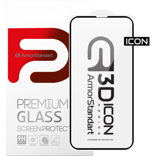 Стекло защитное Armorstandart Icon 3D Apple iPhone 14 Plus Black (ARM61973) – Armorstandart