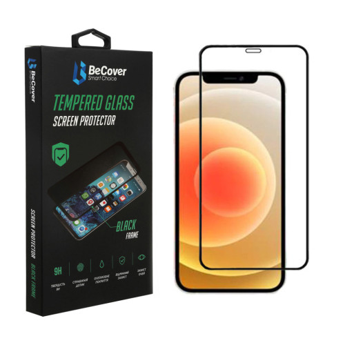 Стекло защитное BeCover Apple iPhone 14 Black (707970) – BeCover