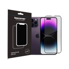 Скло захисне BeCover Apple iPhone 14 Pro Black (707968)