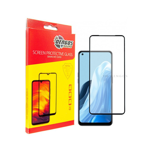 Стекло защитное Dengos Full Glue Oppo Reno 7 (TGFG-225) – DENGOS
