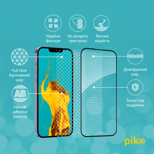 Скло захисне Piko Full Glue Apple iPhone 14 Plus (1283126541896) – Piko (вид 2)