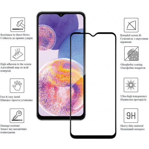 Стекло защитное Drobak Samsung Galaxy M23 5G (Black) (444498) – Drobak (вид 1)