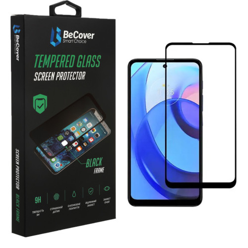 Стекло защитное BeCover Motorola Moto E30 / E40 Black (708143) – BeCover