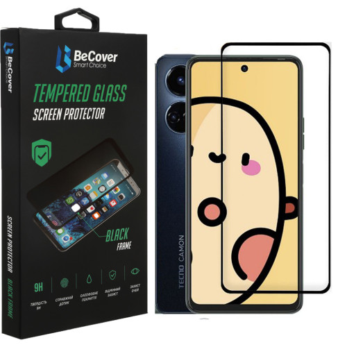 Скло захисне BeCover Tecno Camon 19 Neo (CH6i) Black (708168) – BeCover