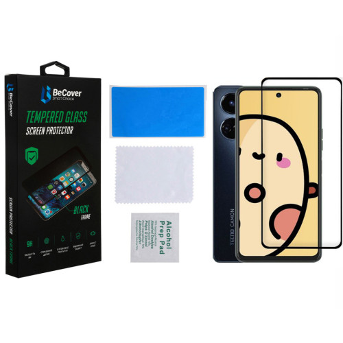 Скло захисне BeCover Tecno Camon 19 Neo (CH6i) Black (708168) – BeCover (вид 1)