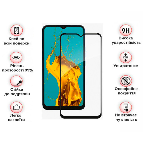 Стекло защитное BeCover Tecno Pop 5 LTE (BD4i) / (BD4a) Black (708164) – BeCover (вид 2)