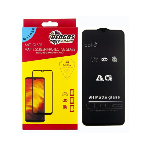 Скло захисне Dengos Full Glue Matte Infinix Smart 6 black frame (TGFG-MATT-42) – DENGOS