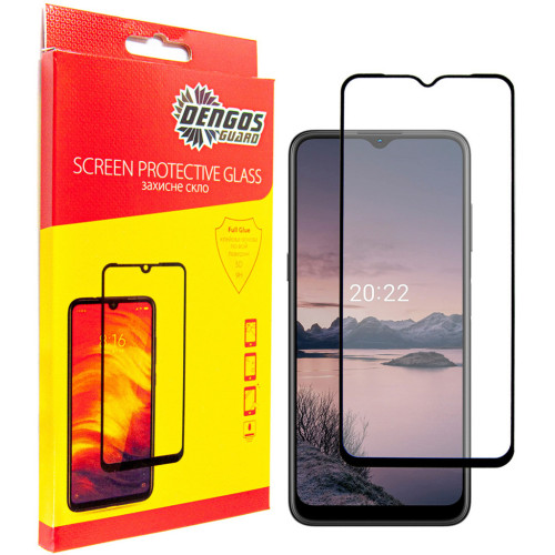 Стекло защитное Dengos Full Glue Nokia G21 black frame (TGFG-236) – DENGOS