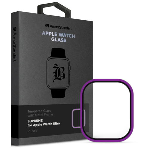 Скло захисне Armorstandart Supreme BI Metal Frame Apple Watch Ultra 49 mm Purple (ARM78301) – Armorstandart