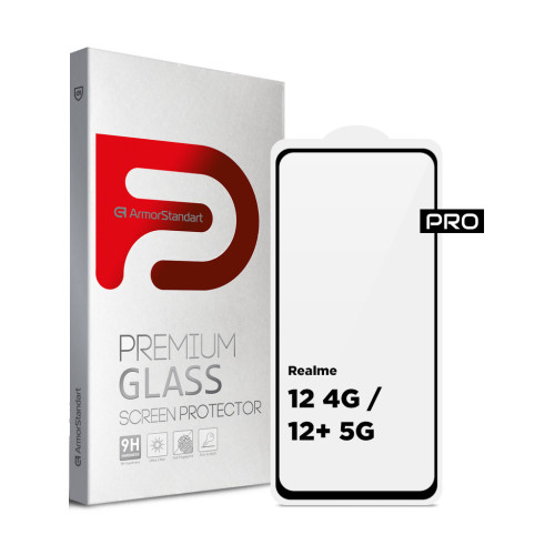 Стекло защитное Armorstandart Pro Realme 12 4G / 12+ 5G Black (ARM79954) – Armorstandart