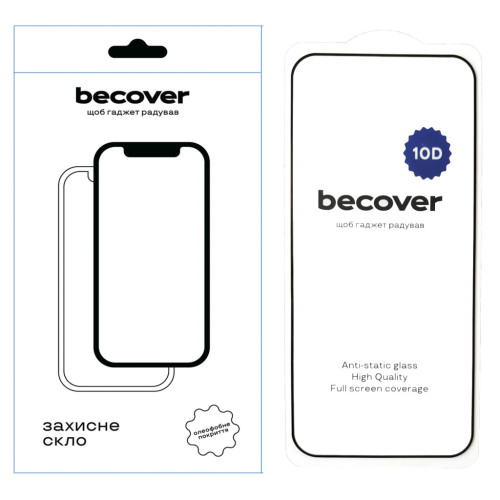 Стекло защитное BeCover Google Pixel 9 Pro XL 10D Black (712327) – BeCover