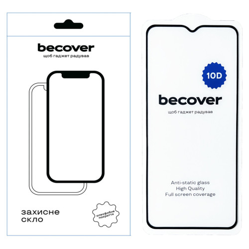 Стекло защитное BeCover ZTE Blade A34 10D Black (712336) – BeCover
