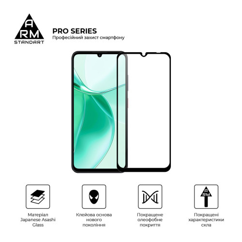 Скло захисне Armorstandart Pro ZTE Blade A35 4G / A55 4G Black (ARM81349) – Armorstandart (вид 1)