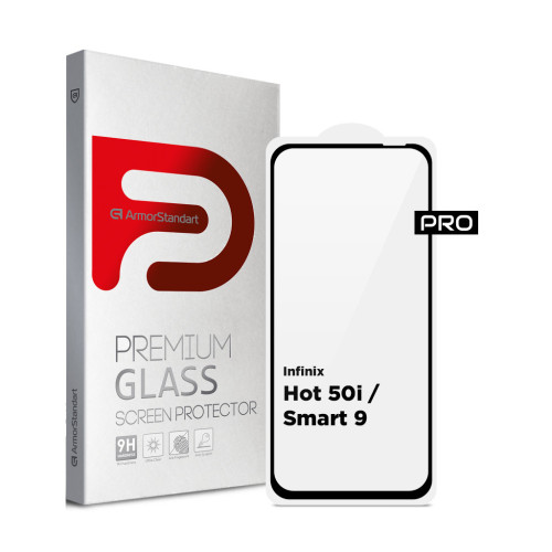 Скло захисне Armorstandart Pro Infinix Hot 50i / Smart 9 Black (ARM80936) – Armorstandart