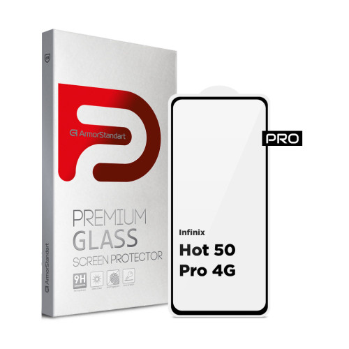Скло захисне Armorstandart Pro Infinix Hot 50 Pro 4G Black (ARM80935) – Armorstandart
