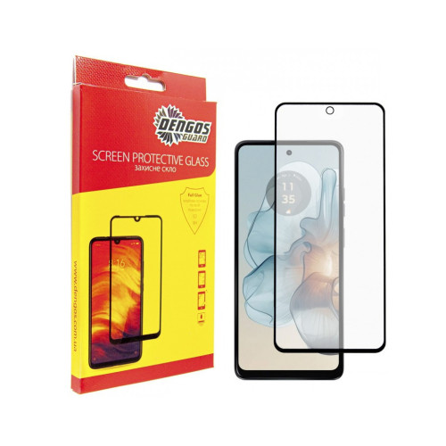 Стекло защитное Dengos Full Glue Motorola Moto G24/G24 Power (black) (TGFG-353) – DENGOS