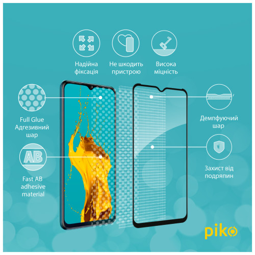 Скло захисне Piko Full Glue Tecno Spark 8T (1283126542282) – Piko (вид 2)