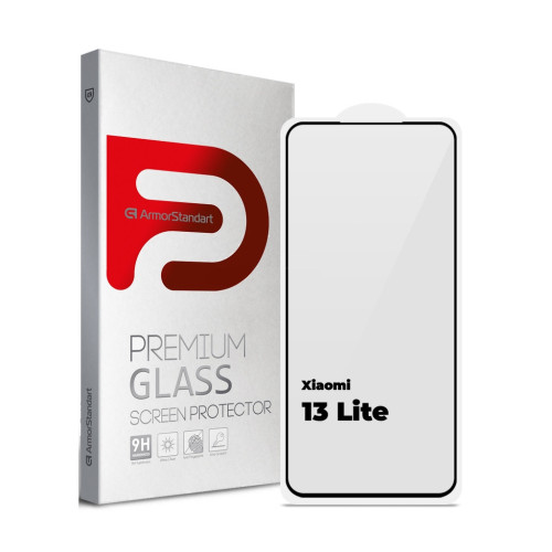 Стекло защитное Armorstandart Full Glue Curved Xiaomi 13 Lite Black (ARM66960) – Armorstandart