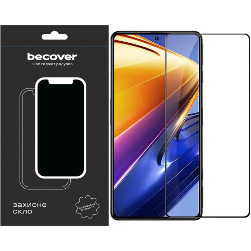 Скло захисне BeCover Poco F4 Black (709274) – BeCover