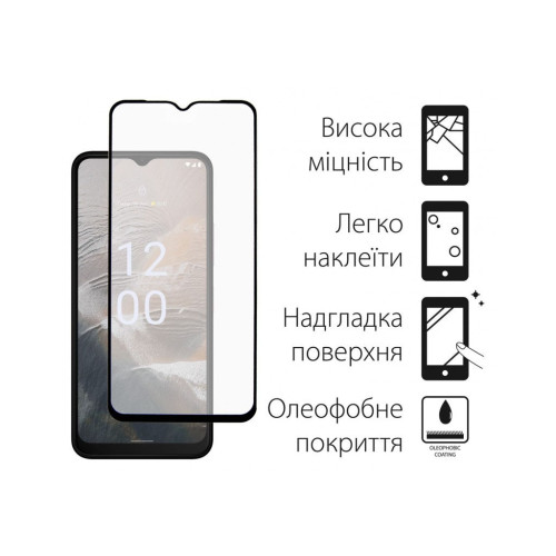 Стекло защитное Dengos Full Glue Nokia C32 (black) (TGFG-306) – DENGOS (вид 1)