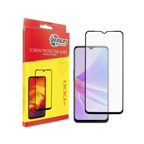 Скло захисне Dengos Full Glue Oppo A78 5G (black) (TGFG-298) – DENGOS