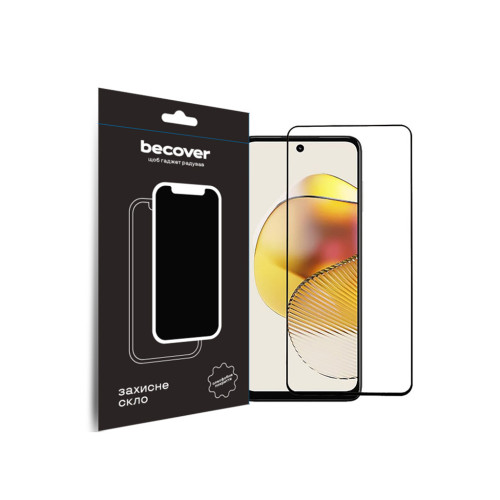Скло захисне BeCover Motorola Moto G73 Black (709737) – BeCover