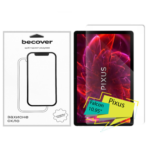 Стекло защитное BeCover Pixus Falcon 10.95" (713042) – BeCover