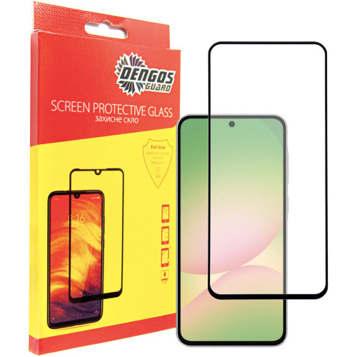 Скло захисне Dengos Full Glue Samsung Galaxy A56 5G (black) (TGFG-388) – DENGOS