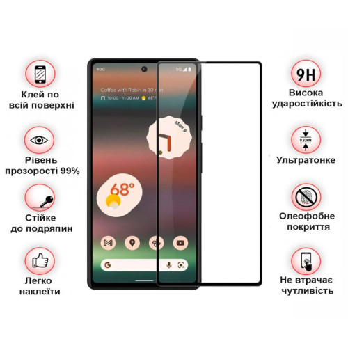 Скло захисне BeCover Google Pixel 6A Black (708757) – BeCover (вид 2)