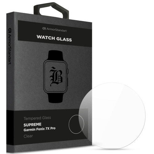 Скло захисне Armorstandart Supreme Black Icon Garmin Fenix 7X Pro Clear (ARM84745) – Armorstandart