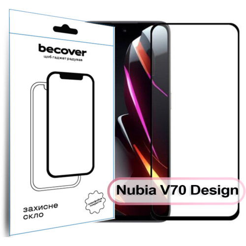 Скло захисне BeCover Nubia V70 Design Black (713455) – BeCover
