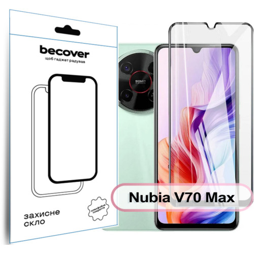 Скло захисне BeCover Nubia V70 Max Black (713456) – BeCover