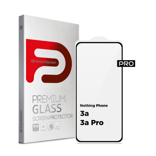 Стекло защитное Armorstandart Pro Nothing Phone (3a) / (3a) Pro Black (ARM85466) – Armorstandart
