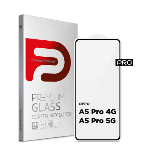 Стекло защитное Armorstandart Pro OPPO A5 Pro 4G / A5 Pro 5G Black (ARM85390) – Armorstandart