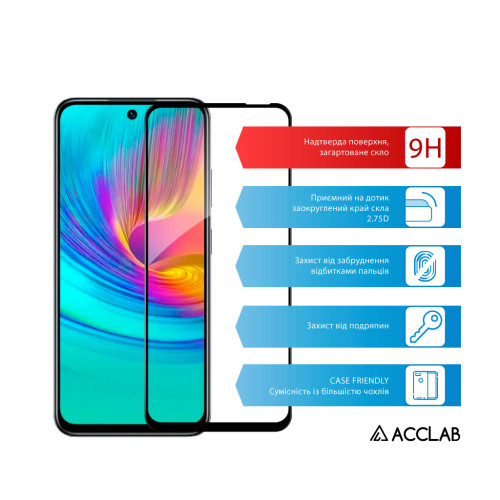 Скло захисне ACCLAB Full Glue Infinix Smart 9 Black (1283126599293) – ACCLAB (вид 2)
