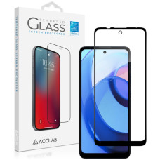 Скло захисне ACCLAB Full Glue MOTO E30/E40 Black (1283126545788)