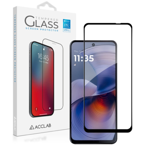 Стекло защитное ACCLAB Full Glue Motorola G55 Black (1283126613210) – ACCLAB