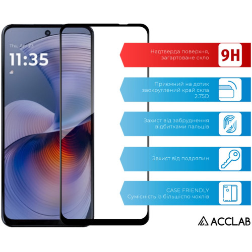Стекло защитное ACCLAB Full Glue Motorola G55 Black (1283126613210) – ACCLAB (вид 2)